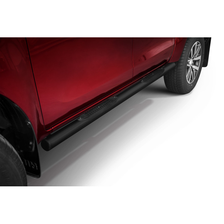 Praguri Laterale, Steeler 4x4 Side Bars cu Treaptă de Plastic, Culoare Argintiu, Toyota Hilux 2015 - Prezent - EDK.ro
