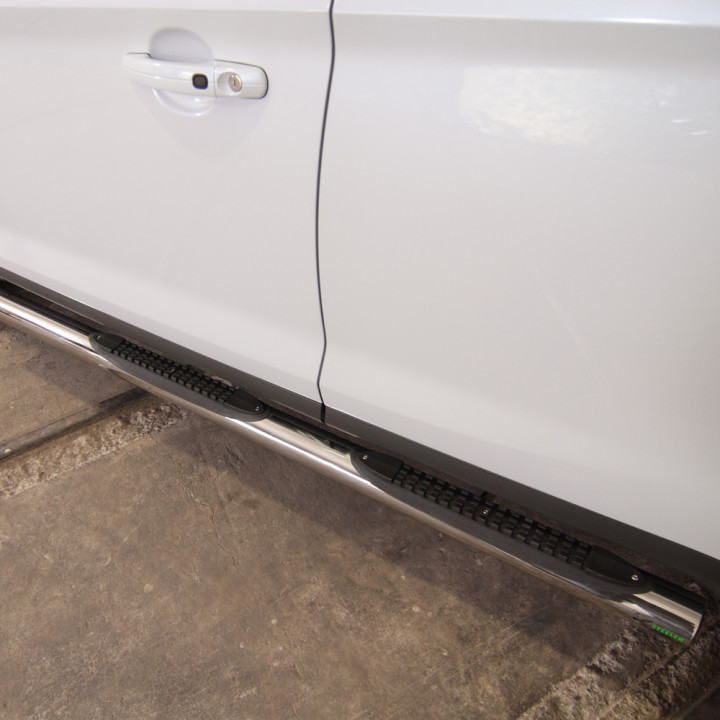 Praguri Laterale, Steeler 4x4 Side Bars cu Treaptă de Plastic, Culoare Argintiu, Toyota RAV4 2006 - 2010 - EDK.ro