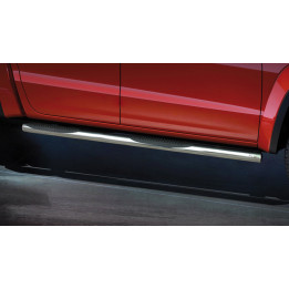 Side Steps, Steeler 4x4 Side Bars with Plastic Steps, Color Silver, Volkswagen Amarok 2009 - 2022 - EDK.ro