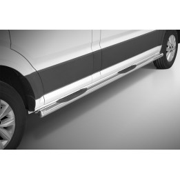 Praguri Laterale, Steeler 4x4 Side Bars cu Treaptă de Plastic, Culoare Argintiu, Volkswagen Crafter / MAN TGE 2017 - Prezent - E