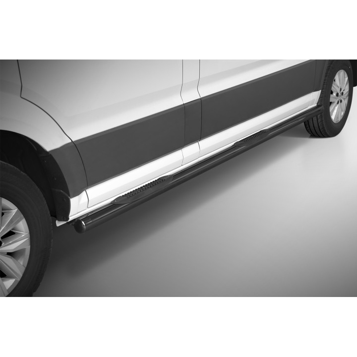 Side Steps, Steeler 4x4 Side Bars with Plastic Steps, Color Silver, Volkswagen Crafter / MAN TGE 2017 - Present - EDK.ro