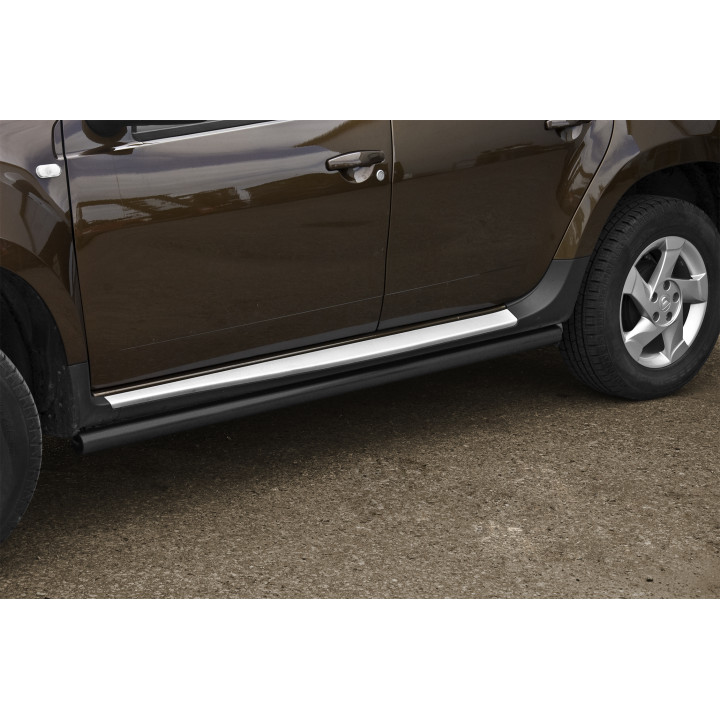 Side Steps, Steeler 4x4 Side Bars, Color Silver, Dacia Duster 2010 - 2014 - EDK.ro