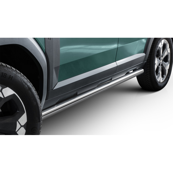 Praguri Laterale, Steeler 4x4 Side Bars, Culoare Argintiu, Dacia Duster 2018 - 2023 - EDK.ro