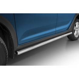 Side Steps, Steeler 4x4 Side Bars, Color Silver, Dacia Sandero Stepway 2012 - 2016 - EDK.ro