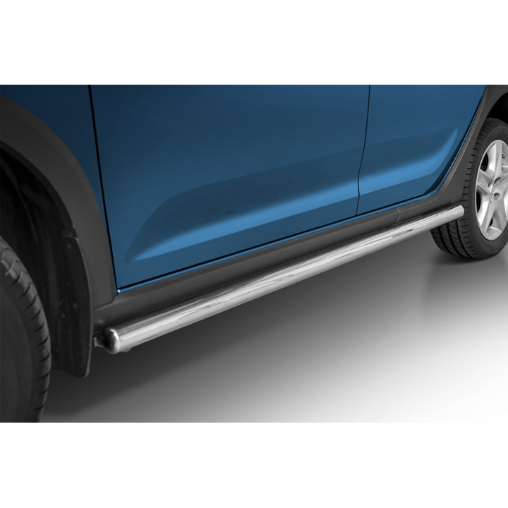 Side Steps, Steeler 4x4 Side Bars, Color Silver, Dacia Sandero Stepway 2012 - 2016 - EDK.ro