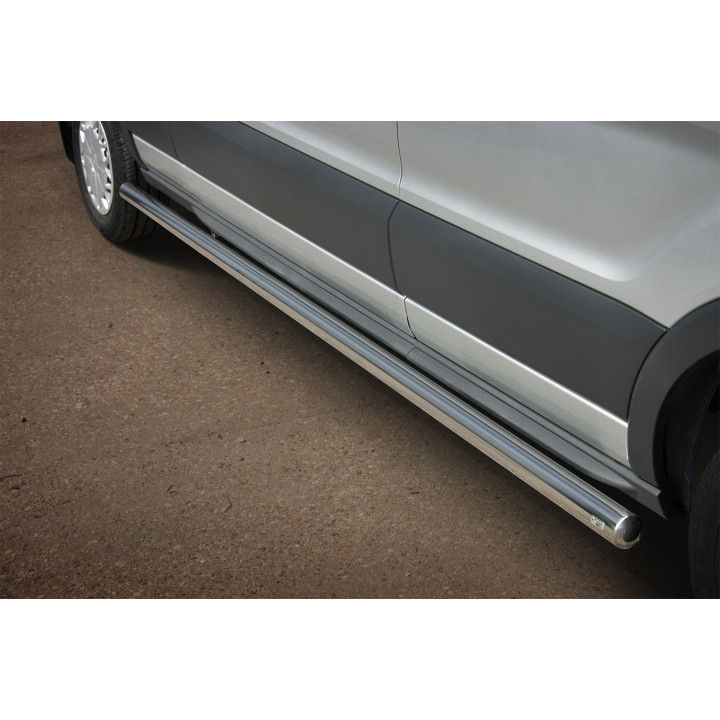 Side Steps, Steeler 4x4 Side Bars, Color Silver, Ford Transit 2014 - 2019 - EDK.ro