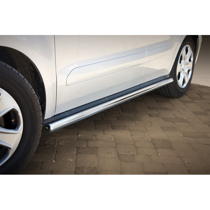 Praguri Laterale, Steeler 4x4 Side Bars, Culoare Argintiu, Ford Transit Courier 2014 - 2018 - EDK.ro