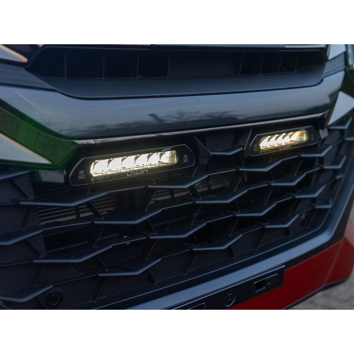 EC Approved LED Projector Integration Kit for Grille, Lazer Lamps with 2x Linear-6 Elite, 1x Grille Mount Brackets and 1x Wiring