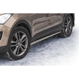 Praguri Laterale, Steeler 4x4 Side Bars, Culoare Argintiu, Hyundai Santa Fe 2012 - 2018 - EDK.ro