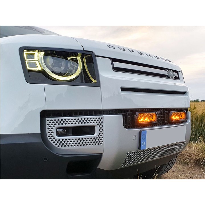 EC Approved LED Projector Integration Kit for Grille, Lazer Lamps with 2x Triple-R 750 Std (Gen2), 1x Grille Mount Brackets and 
