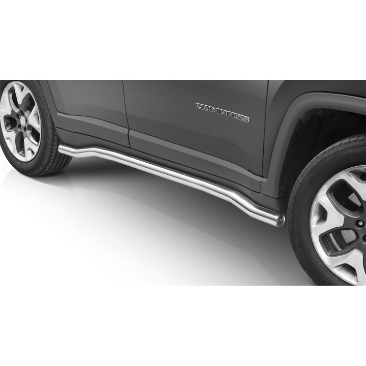 Praguri Laterale, Steeler 4x4 Side Bars, Culoare Argintiu, Jeep Compass 2017 - 2021 - EDK.ro