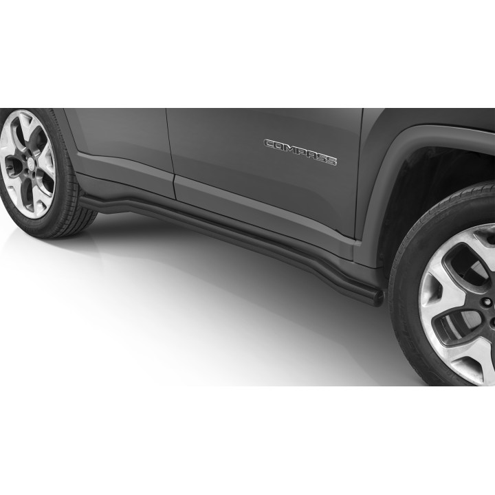 Praguri Laterale, Steeler 4x4 Side Bars, Culoare Argintiu, Jeep Compass 2017 - 2021 - EDK.ro