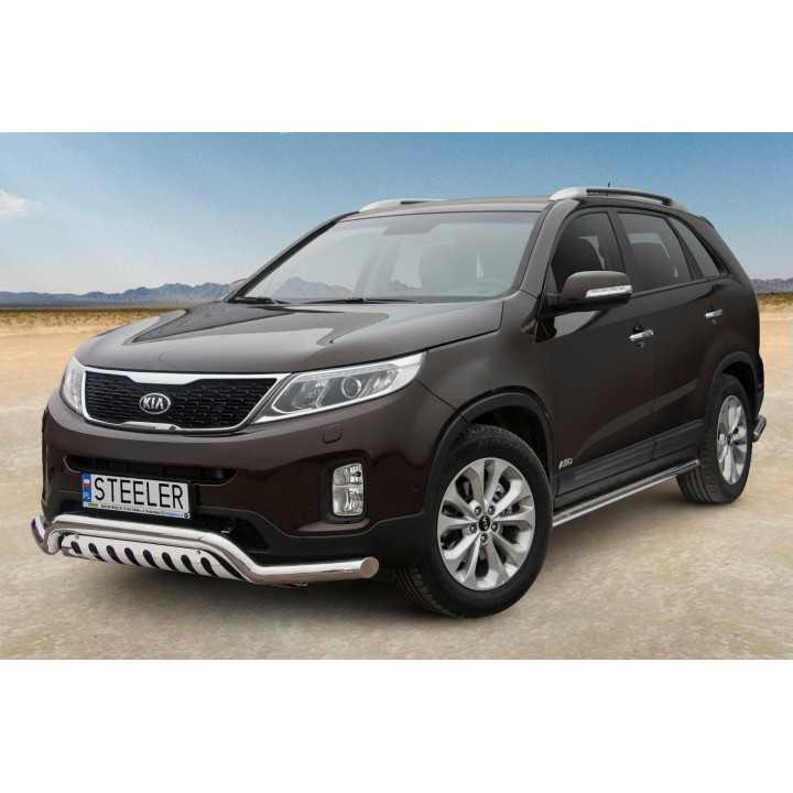 Praguri Laterale, Steeler 4x4 Side Bars, Culoare Argintiu, Kia Sorento 2012 - 2015 - EDK.ro