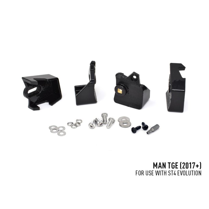 EC Approved LED Projector Integration Kit for Grille, Lazer Lamps with 2x ST4 Evo, 1x Grille Mount Brackets and 1x Wiring Kit, M