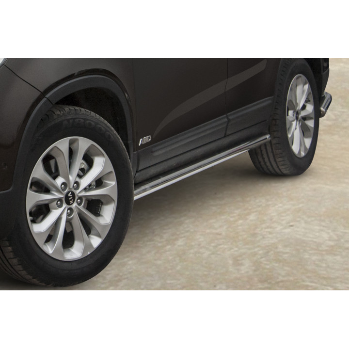 Praguri Laterale, Steeler 4x4 Side Bars, Culoare Argintiu, Kia Sorento 2012 - 2015 - EDK.ro