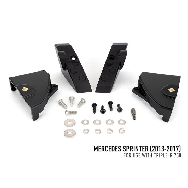 EC Approved LED Projector Integration Kit for Grille, Lazer Lamps with 2x Triple-R 750 Wide, 1x Grille Mount Brackets and 1x Wir