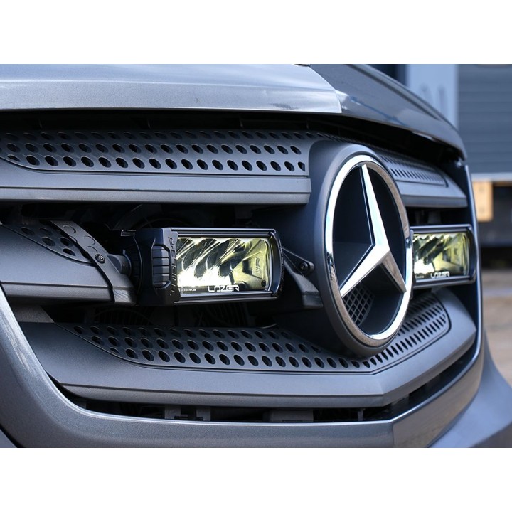 EC Approved LED Projector Integration Kit for Grille, Lazer Lamps with 2x Triple-R 750 Wide, 1x Grille Mount Brackets and 1x Wir