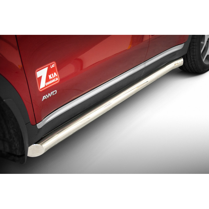 Side Steps, Steeler 4x4 Side Bars, Color Silver, Kia Sportage 2015 - 2021 - EDK.ro
