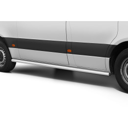 Side Steps, Steeler 4x4 Side Bars, Color Silver, Mercedes-Benz Sprinter 2018 - Present - EDK.ro
