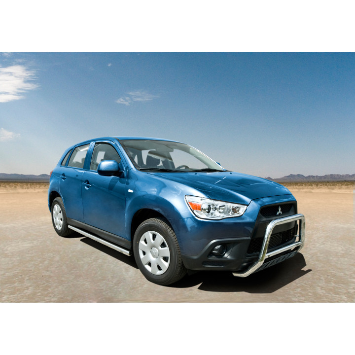 Side Steps, Steeler 4x4 Side Bars, Color Silver, Mitsubishi ASX 2010 - 2012 - EDK.ro