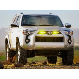 EC Approved LED Projector Integration Kit for Grille, Lazer Lamps with 2x Linear-6, 1x Grille Mount Brackets and 1x Wiring Kit, 