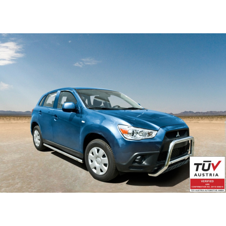 Side Steps, Steeler 4x4 Side Bars, Color Silver, Mitsubishi ASX 2012 - 2016 - EDK.ro