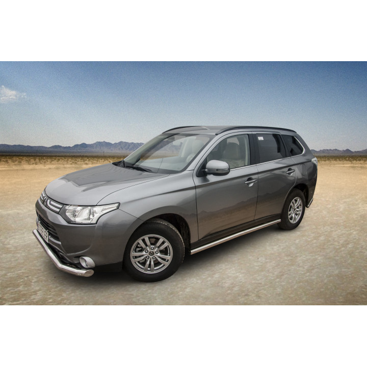 Praguri Laterale, Steeler 4x4 Side Bars, Culoare Argintiu, Mitsubishi Outlander 2012 - 2015 - EDK.ro