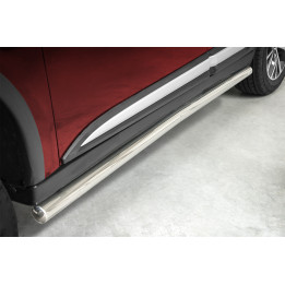 Side Steps, Steeler 4x4 Side Bars, Color Silver, Mitsubishi Outlander 2015 - 2021 - EDK.ro