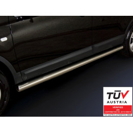 Side Steps, Steeler 4x4 Side Bars, Color Silver, Nissan Qashqai 2010 - 2013 - EDK.ro