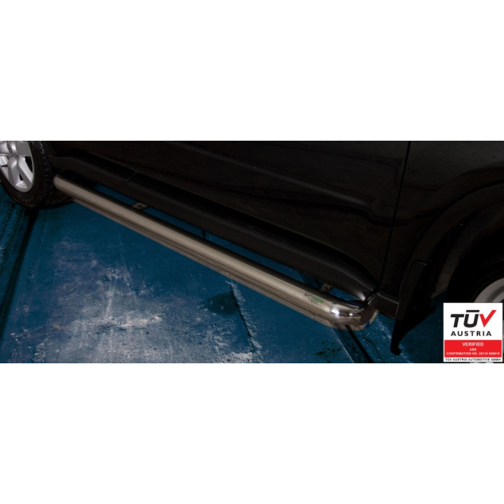 Side Steps, Steeler 4x4 Side Bars, Color Silver, Nissan X-Trail 2010 - 2014 - EDK.ro