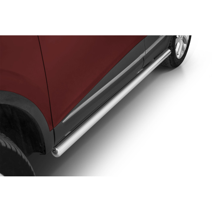 Side Steps, Steeler 4x4 Side Bars, Color Silver, Renault Kadjar 2016 - 2022 - EDK.ro