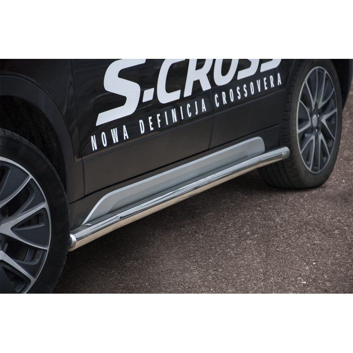 Side Steps, Steeler 4x4 Side Bars, Color Silver, Suzuki SX4 2013 - 2016 - EDK.ro