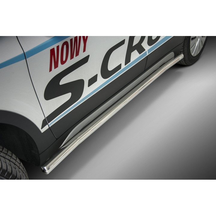 Praguri Laterale, Steeler 4x4 Side Bars, Culoare Argintiu, Suzuki SX4 S-Cross 2016 - 2021 - EDK.ro