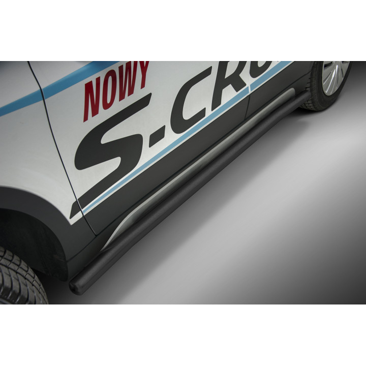 Side Steps, Steeler 4x4 Side Bars, Color Silver, Suzuki SX4 S-Cross 2016 - 2021 - EDK.ro