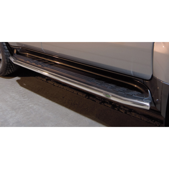 Side Steps, Steeler 4x4 Side Bars, Color Silver, Toyota Land Cruiser 120 2002 - 2009 - EDK.ro