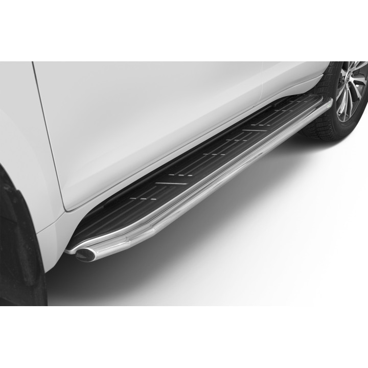 Side Steps, Steeler 4x4 Side Bars, Color Silver, Toyota Land Cruiser 150 2017 - Present - EDK.ro