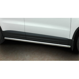 Side Steps, Steeler 4x4 Side Bars, Color Silver, Volkswagen Tiguan 2007 - 2016 - EDK.ro