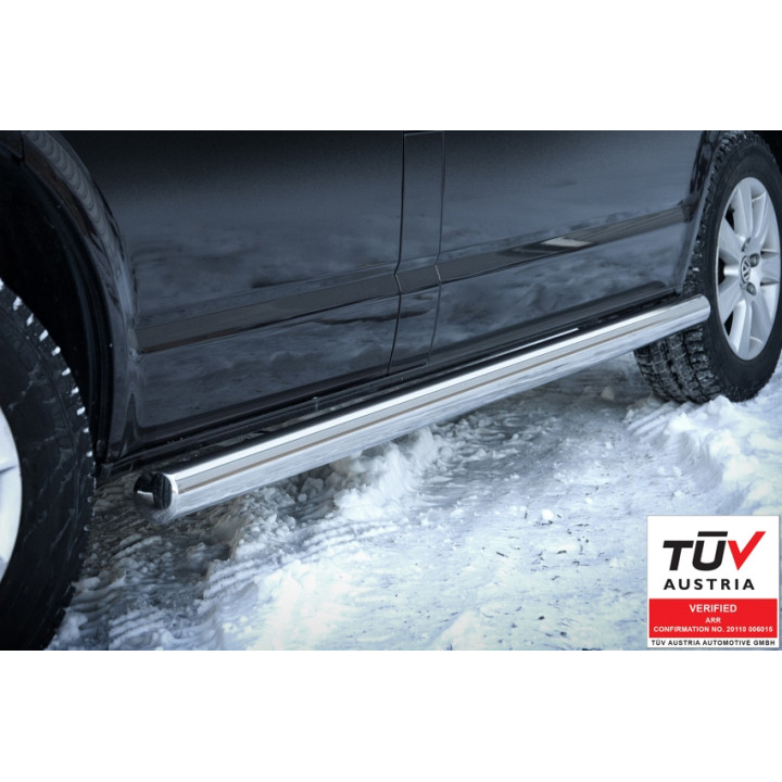 Side Steps, Steeler 4x4 Side Bars, Color Silver, Volkswagen Transporter T6 2015 - Present - EDK.ro
