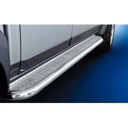 Praguri Laterale, Steeler 4x4 Side Bars cu Treaptă Checker Plate, Culoare Argintiu, Ford Ranger 2007 - 2012 - EDK.ro