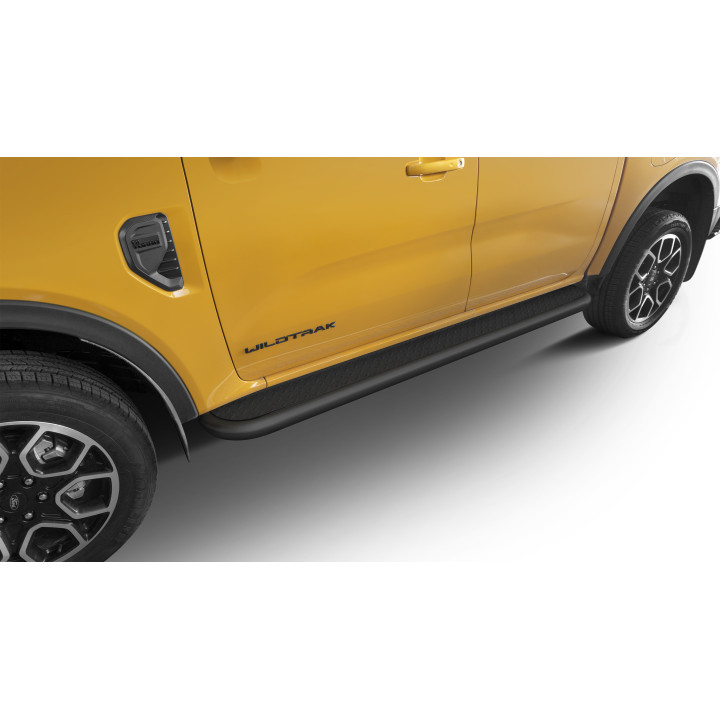 Side Steps, Steeler 4x4 Side Bars with Checker Plate Steps, Color Silver, Ford Ranger 2023 - Present - EDK.ro