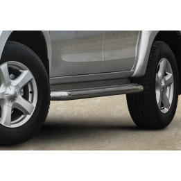 Praguri Laterale, Steeler 4x4 Side Bars cu Treaptă Checker Plate, Culoare Argintiu, Isuzu D-Max 2012 - Prezent - EDK.ro