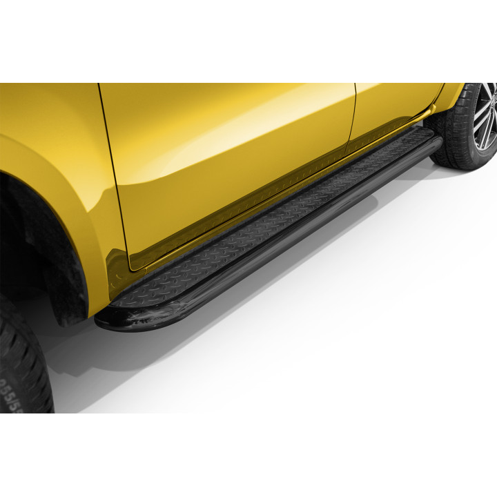 Praguri Laterale, Steeler 4x4 Side Bars cu Treaptă Checker Plate, Culoare Argintiu, Mercedes-Benz X-Class 2017 - Prezent - EDK.r