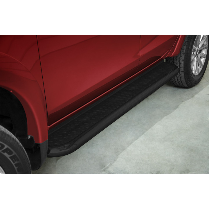 Side Steps, Steeler 4x4 Side Bars with Checker Plate Steps, Color Silver, Mitsubishi L200 2015 - 2019 - EDK.ro