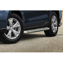 Side Steps, Steeler 4x4 Side Bars with Checker Plate Steps, Color Silver, Subaru Forester 2013 - 2019 - EDK.ro