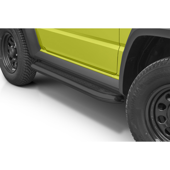 Side Steps, Steeler 4x4 Side Bars with Checker Plate Steps, Color Silver, Suzuki Jimny 2023 - Present - EDK.ro