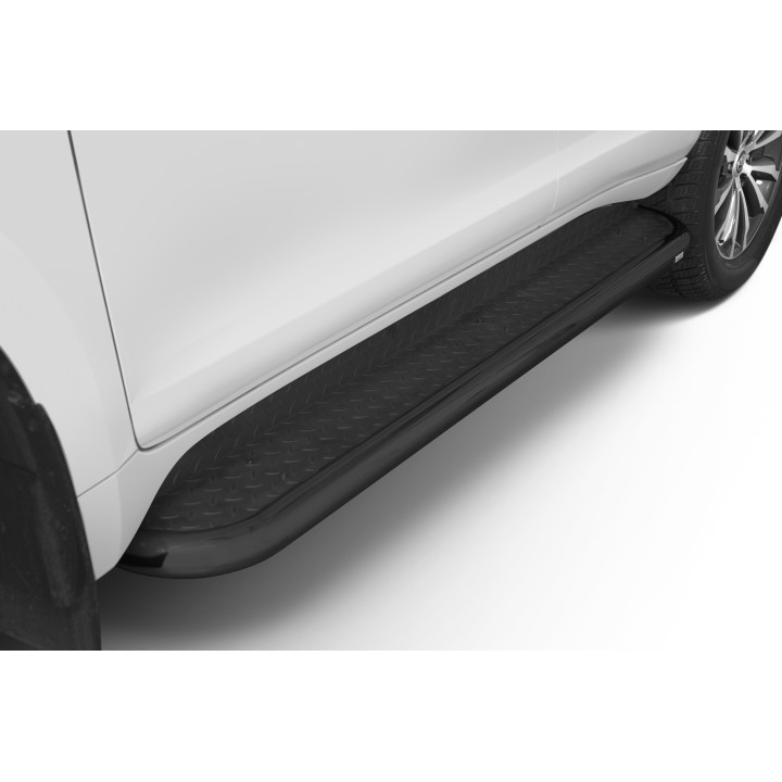 Praguri Laterale, Steeler 4x4 Side Bars cu Treaptă Checker Plate, Culoare Argintiu, Toyota Land Cruiser 150 2017 - Prezent - EDK