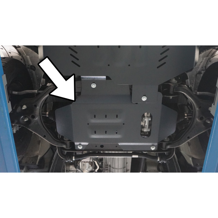 Aluminium Skid Plate for Reinforced Transfer Case, Steeler 4x4, Ford Ranger, Volkswagen Amarok 2023 - Present - EDK.ro