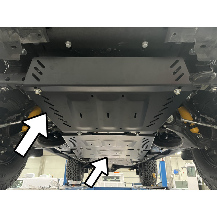 Aluminium Skid Plate for Reinforced Engine Compartment, Steeler 4x4, Isuzu D-Max 2020 - Present - EDK.ro