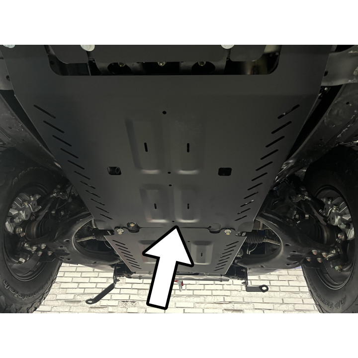 Aluminium Skid Plate for Reinforced Transmission Housing, Steeler 4x4, Isuzu D-Max 2020 - Present - EDK.ro