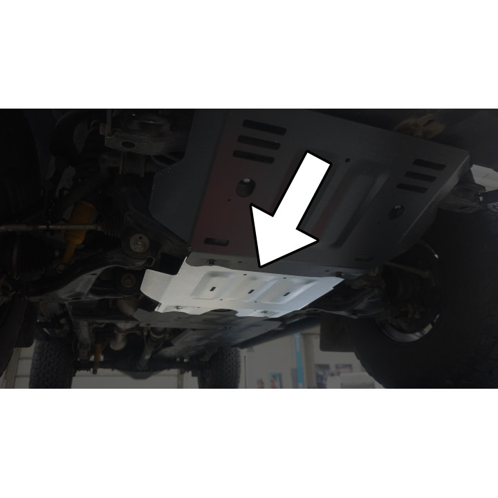 Aluminium Skid Plate for Reinforced Transmission Housing, Steeler 4x4, Toyota Hilux 2015 - Present - EDK.ro